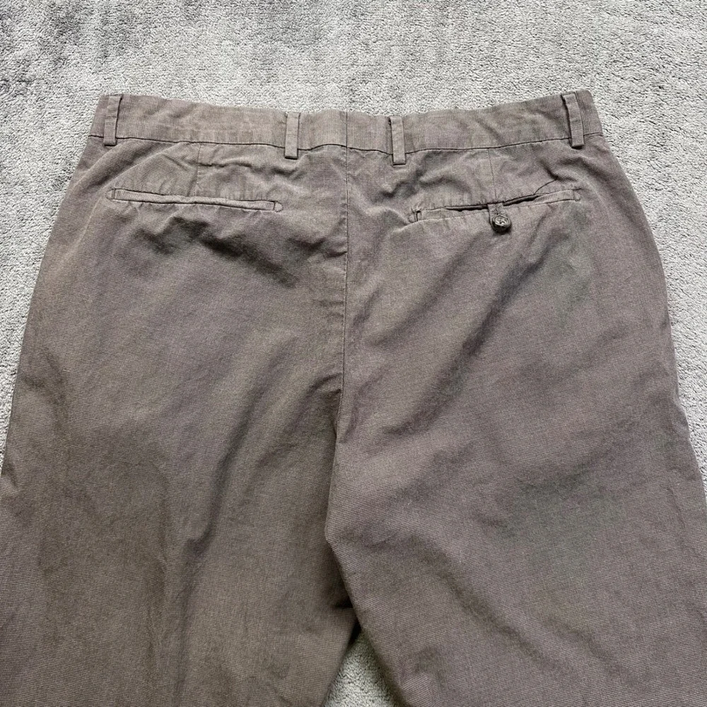 Banana Republic Modern Fit Pants Mens 34x32 Gray Cotton Micro Texture Chinos